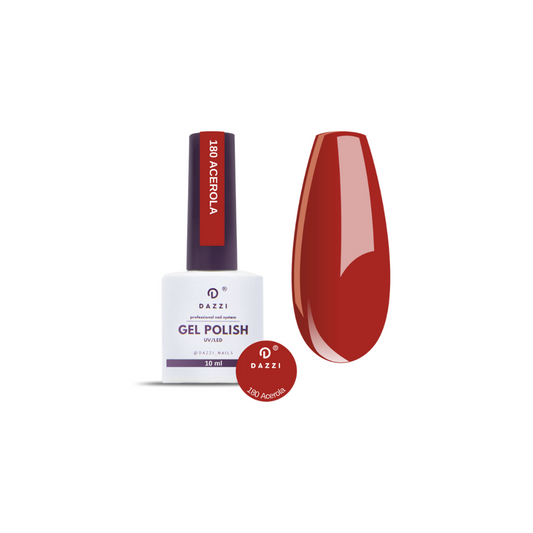 Vernis semi-permanent "Acerola" 180, rouge, 10ml ( collection sexy fruit)