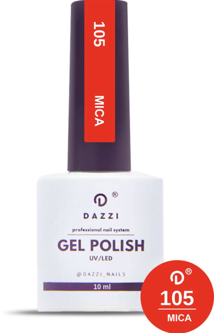 Vernis semi-permanent "Mica" 105, rouge / corail, 10ml