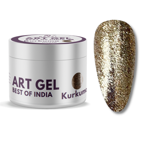 Art Gel pailleté Art Gel Best of India "Kukurma", or, 5gr