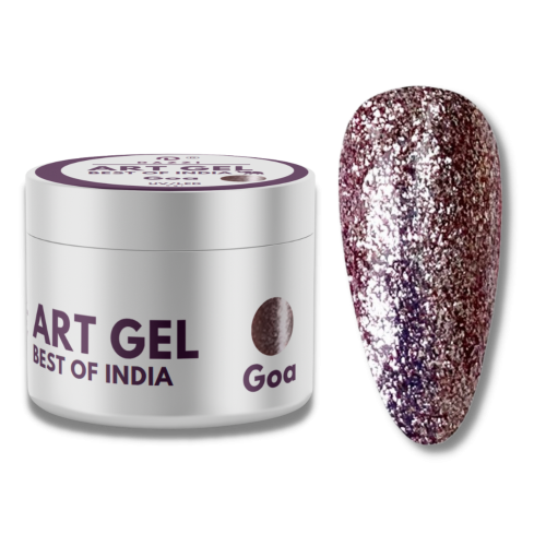 Partagez Art Gel pailleté Best of India "Goa", violet, 5gr