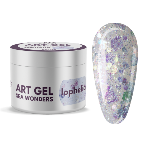 Art Gel pailleté Sea Wonders " Lophelia", 5gr