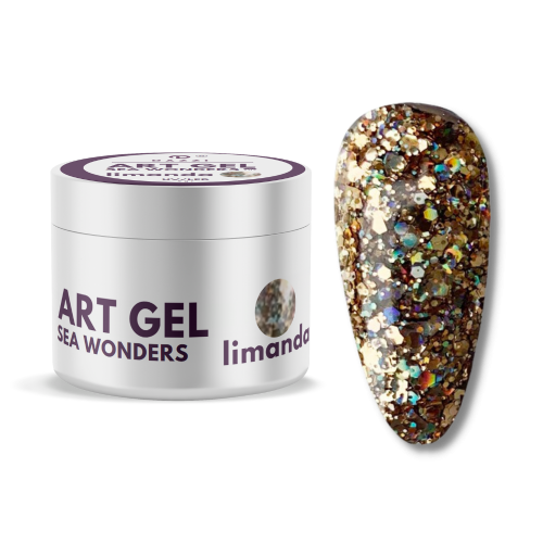 Art Gel pailleté Sea Wonders "Limanda", or, 5gr