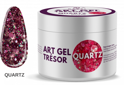 Art Gel pailleté Tresor "Quartz", 5gr