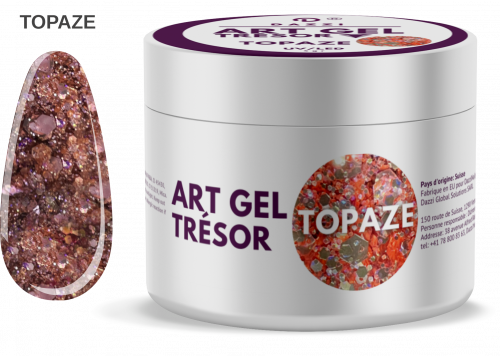 Art Gel pailleté Tresor "Topaze", 5gr