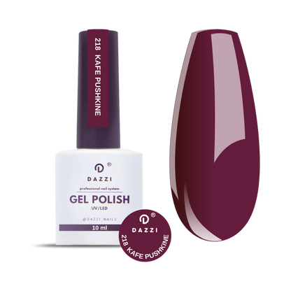 DVernis semi-permanent "Kafe pushkine" 218, bordeaux, 10ml