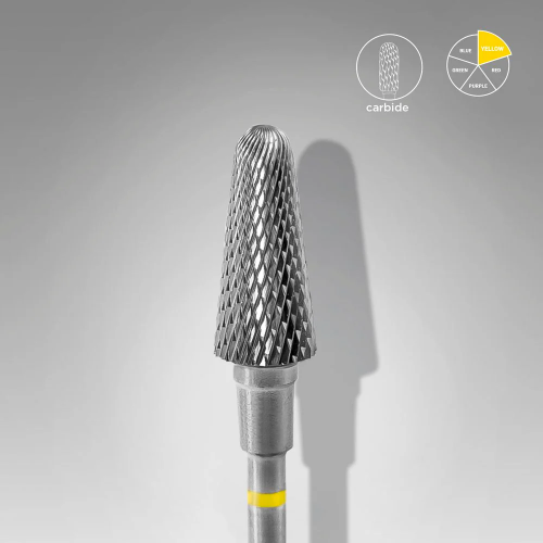 Foret À Clous En Carbure, «Frustum», Jaune, Diamètre De La Tête 6 Mm / Partie Active 14 Mm