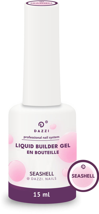 Liquid Builder Gel en bouteille rose clair "Seashell" 15 ml