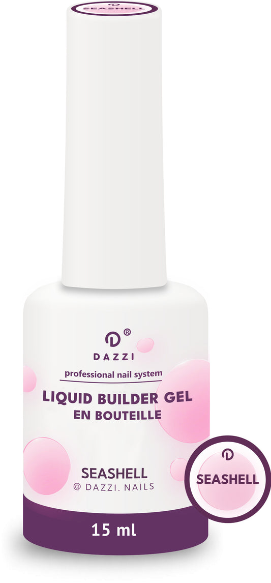 Liquid Builder Gel en bouteille rose clair "Seashell" 15 ml