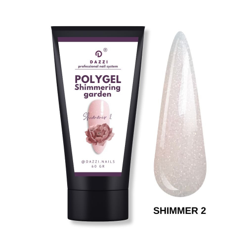 Shimmer polygel "Shimmer 2", rose pâle, 60gr