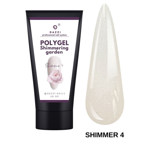 Shimmer polygel "Shimmer 4", blanc cassé, 60gr