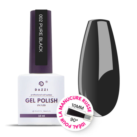 Vernis semi-permanent 10ml "Pure black" - 002 noir