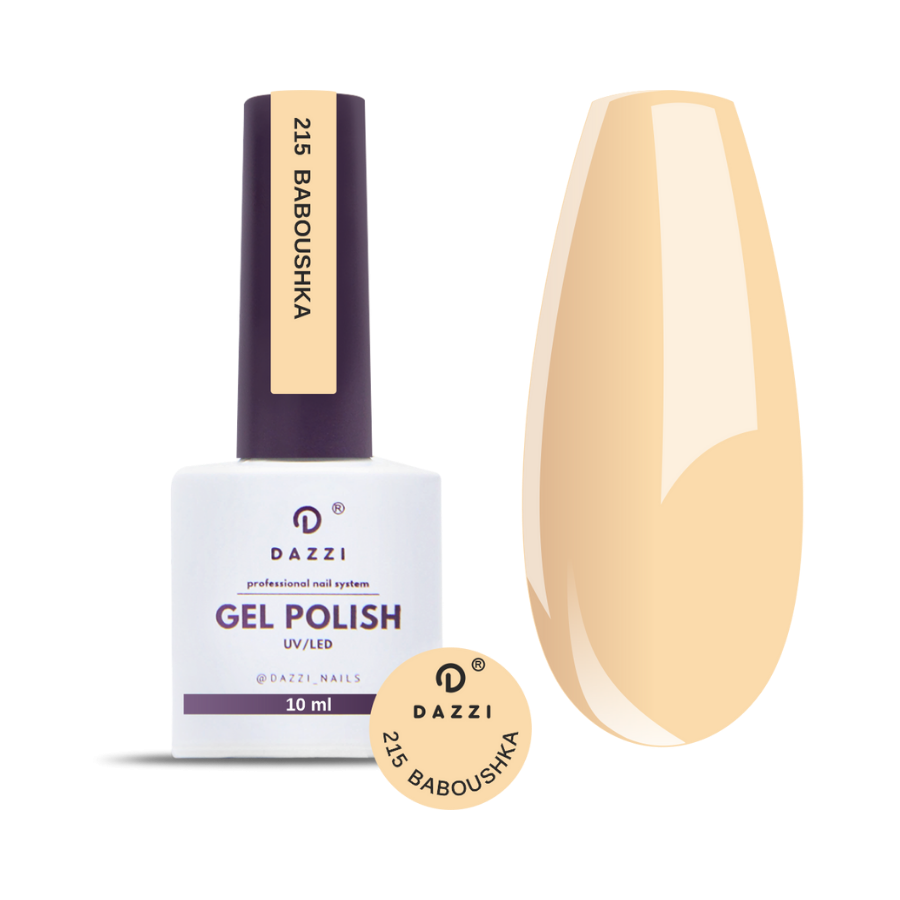 Vernis semi-permanent "Baboushka" 215, jaune / beige, 10ml