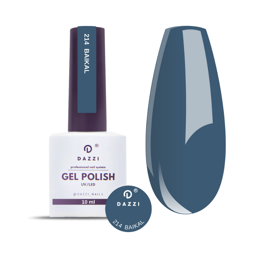 Vernis semi-permanent "Baikal" 214, bleu, 10ml