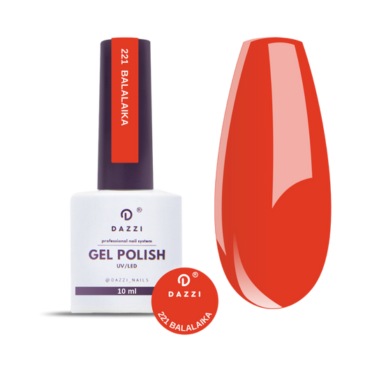 Vernis semi-permanent "Balalaika" 221, rouge, 10ml