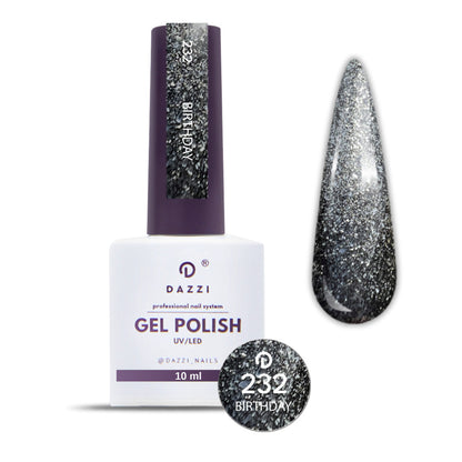 Vernis Semi Permanent "Birthday" 232, noir , 10ml