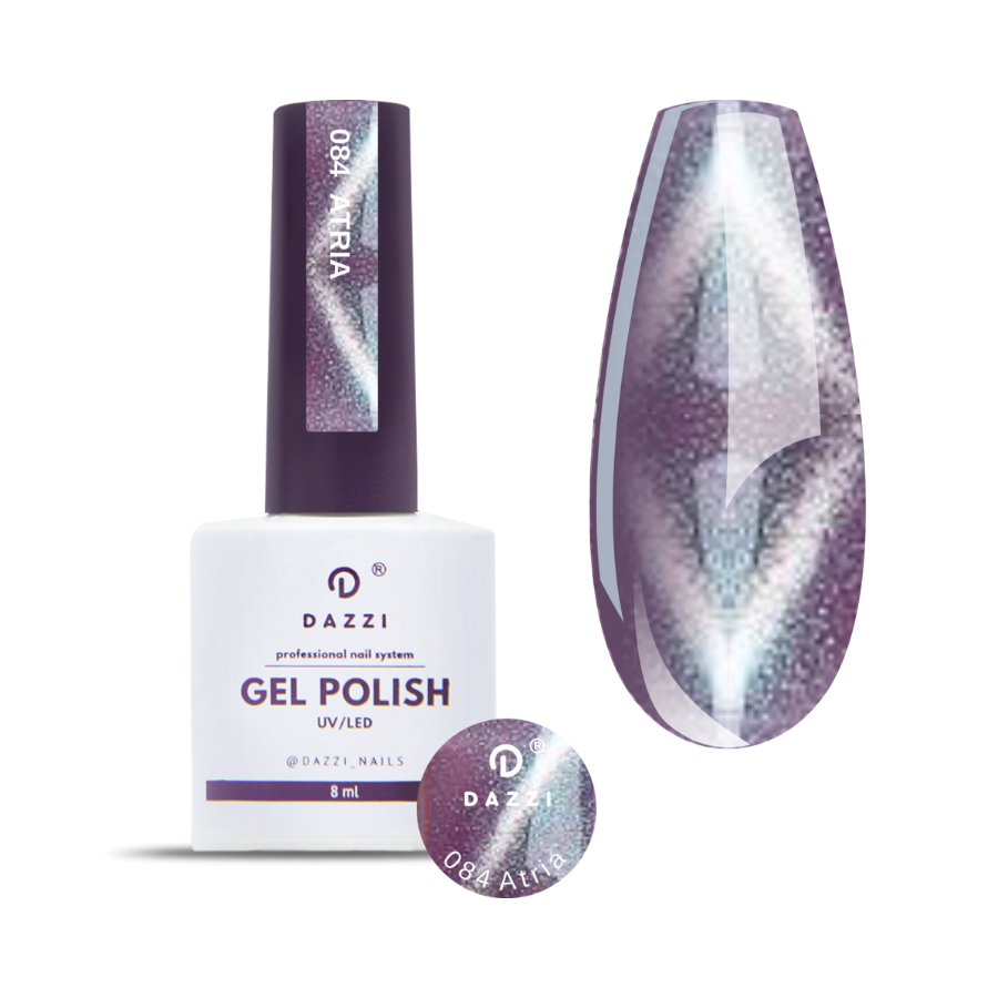 Vernis semi permanent cat eye 9d "Atria" 84, 8ml violet