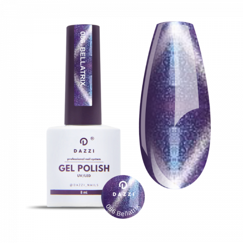 Vernis semi permanent cat eye 9d "Bellatrix" 086, 10ml viole