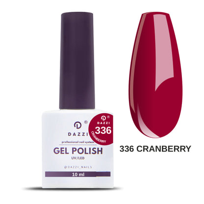 Vernis Semi Permanent "CRANBERRY" 336, rouge - 10ml