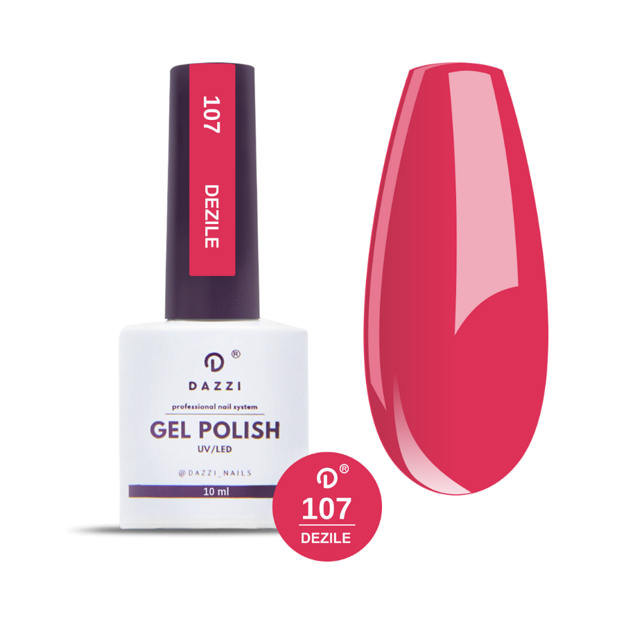 Vernis semi-permanent "Desile" 107, rose, 10ml