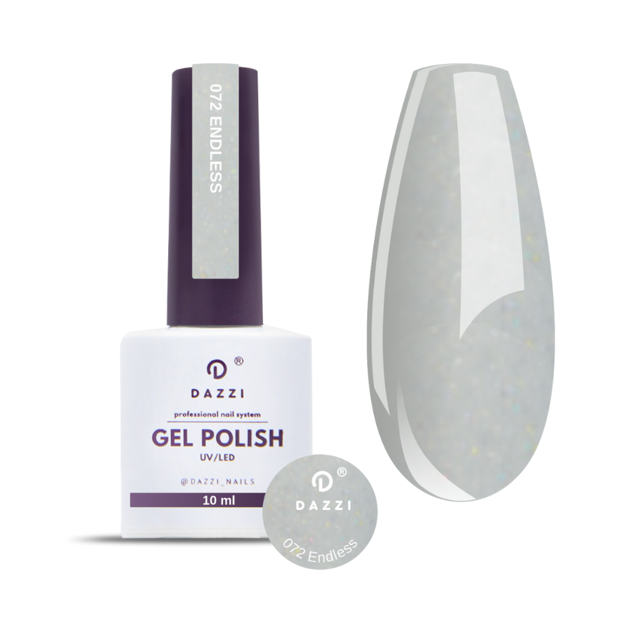 Vernis semi-permanent "Everlasting Love" 072, gris / pailleté 10ml