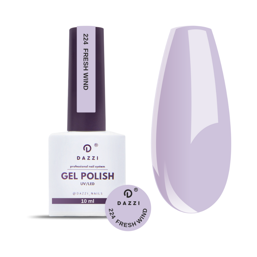 Vernis Semi Permanent "Fresh Wind" 224, violet, 10ml