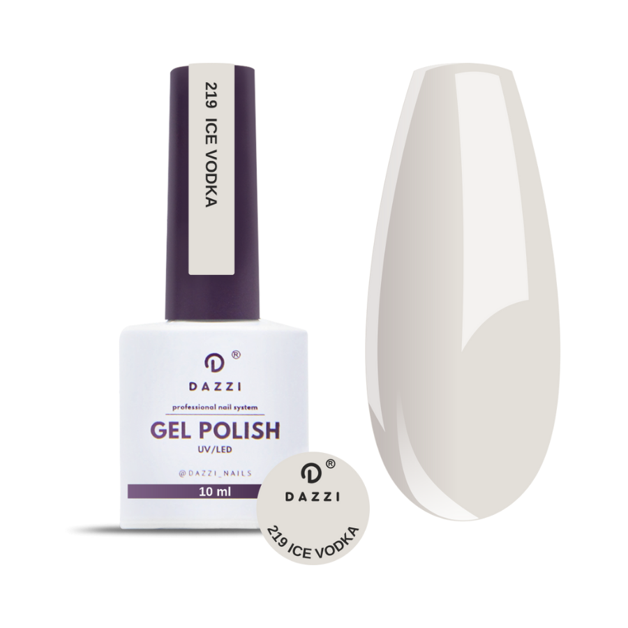 Vernis semi-permanent "Ice Vodka" 219, blanc cassé / beige, 10ml