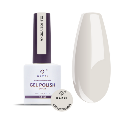 Vernis semi-permanent "Ice Vodka" 219, blanc cassé / beige, 10ml