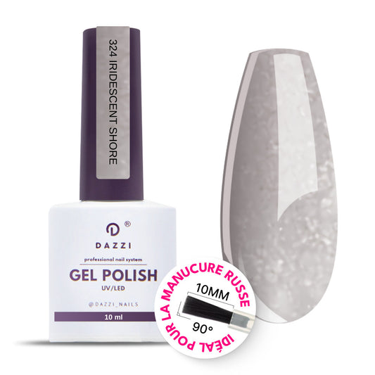 Vernis Semi Permanent "Iridescent Shore " 324, blanc nacre 10ml