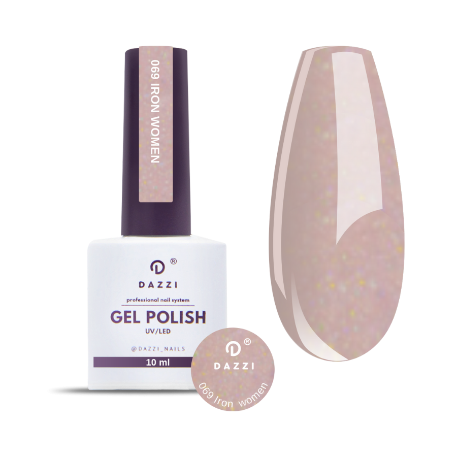 Vernis semi-permanent "Iron Woman" - 069 beige / rose 10ml