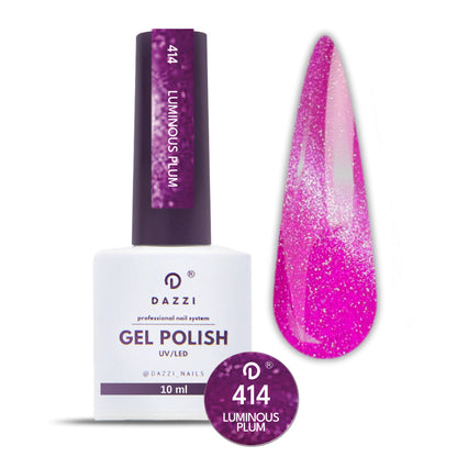 Vernis Semi Permanent "LUMINOUS PLUM" 414 violet / effet œil de chat- 10ml