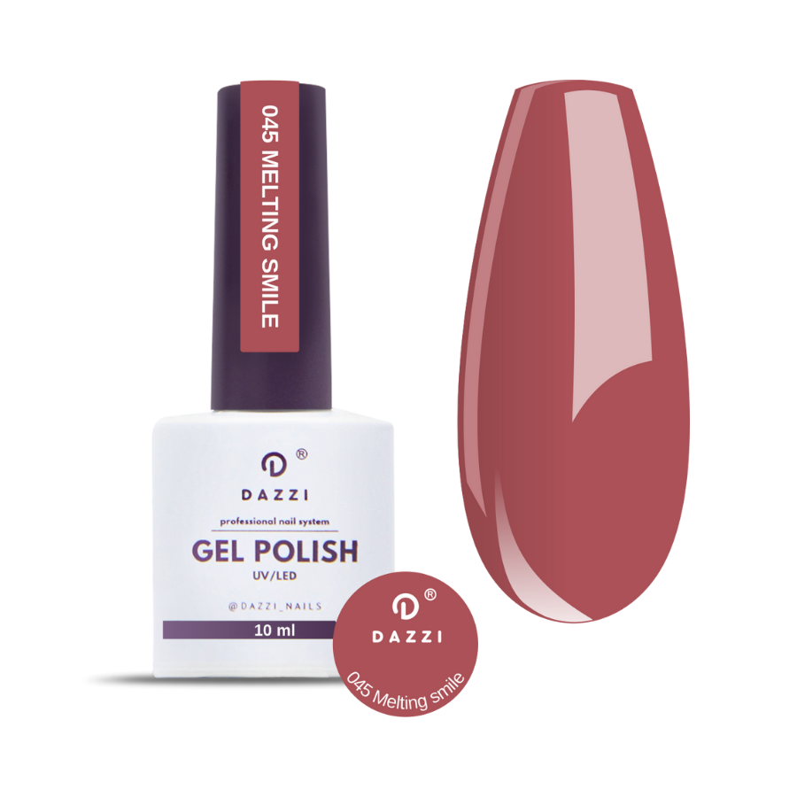 Vernis semi-permanent "Melting smile" - 045 rose / rouge 10ml