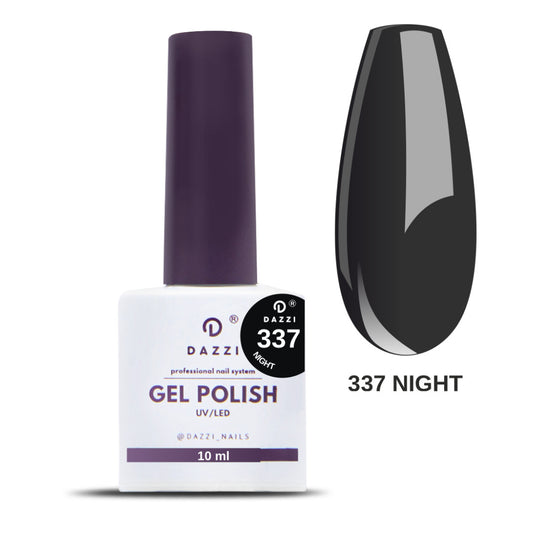 Vernis Semi Permanent "NIGHT" 337, noir - 10ml