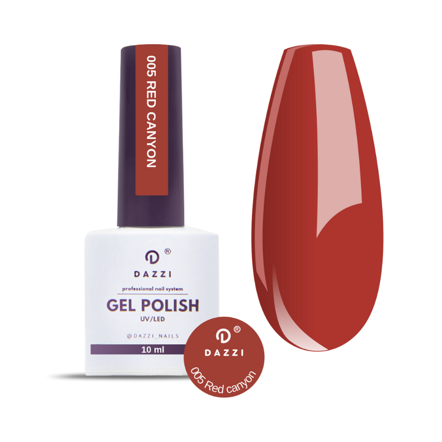 Vernis semi-permanent "Red Canyon" - 005 rouge, 10ml