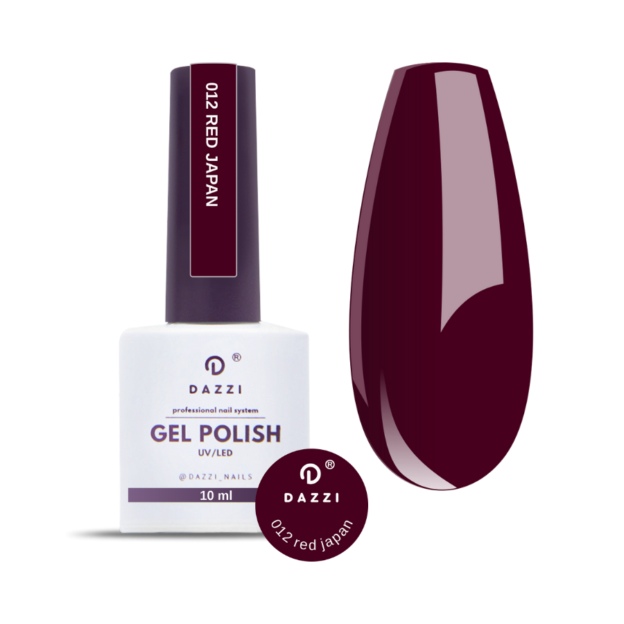 Vernis semi-permanent "Red japan" - 012 bordeaux 10 ml