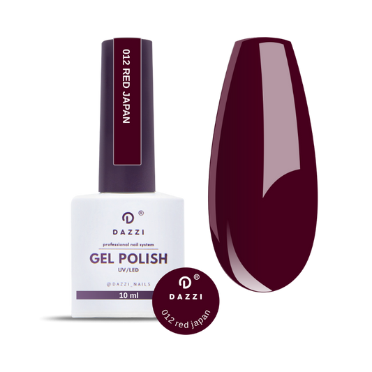 Vernis semi-permanent "Red japan" - 012 bordeaux 10 ml