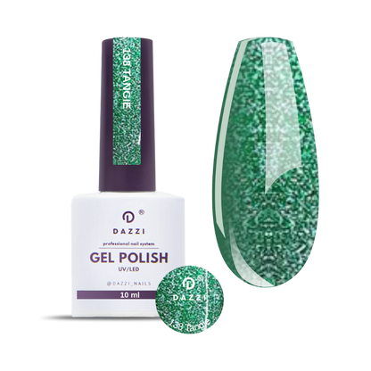 Vernis semi-permanent réfléchissant / très pailleté "Tangie" 138, vert, 10ml