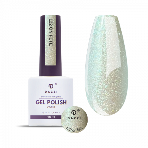 Vernis semi permanent semi-transparent, paillettes "On fete" 122, bleu 10 ml