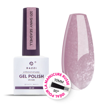 Vernis Semi Permanent "Shiny Seashell " 320, or / rose , 10ml