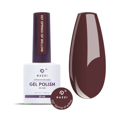 Vernis semi-permanent "Spring of willow " - 037 marron / bordeaux 10ml