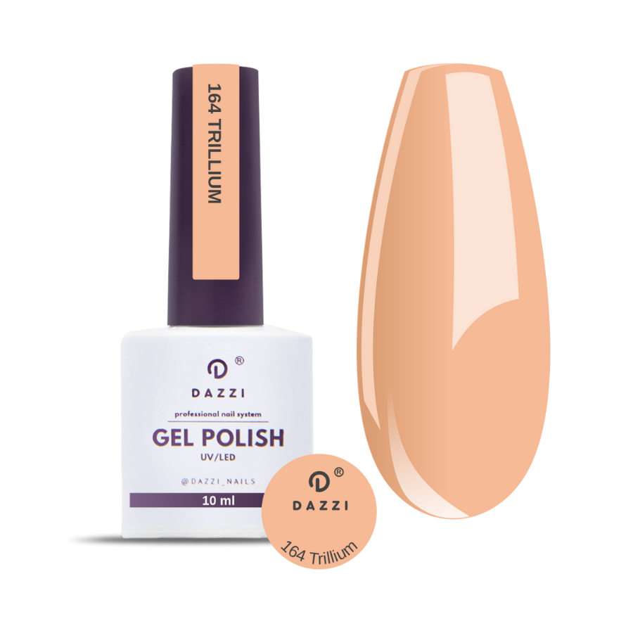 Vernis semi-permanent "Trillium" 164, orange / beige, 10ml