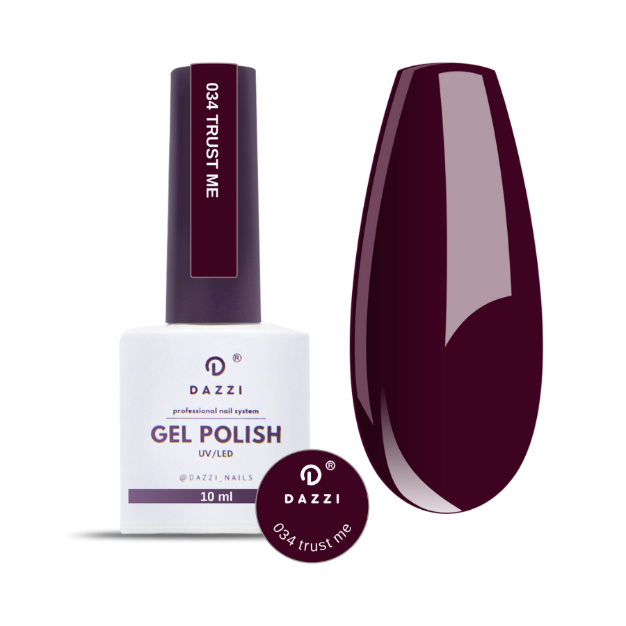 Vernis semi-permanent "Тrust me" - 034 bordeaux 10m