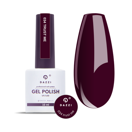 Vernis semi-permanent "Тrust me" - 034 bordeaux 10m