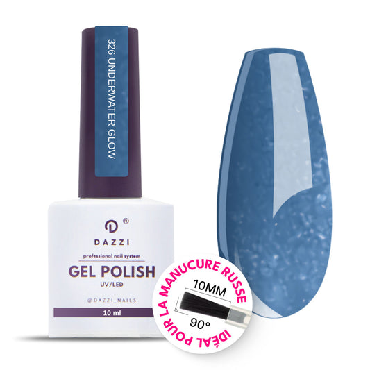 Vernis Semi Permanent "Underwater Glow " 326, bleu vif 10ml