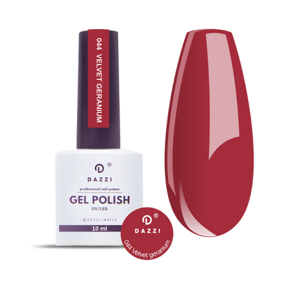 Vernis semi-permanent "Velvet geranium" - 044 rouge / bordeaux 10ml