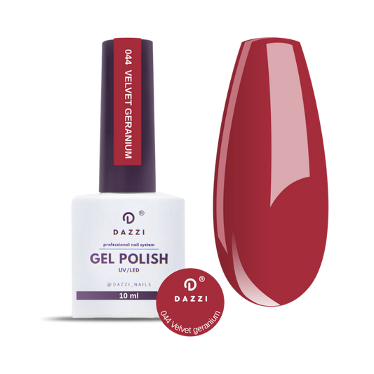 Vernis semi-permanent "Velvet geranium" - 044 rouge / bordeaux 10ml